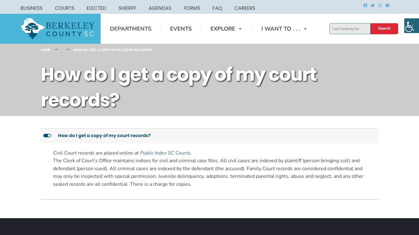 How do I get a copy of my court records? - Berkeley County SC